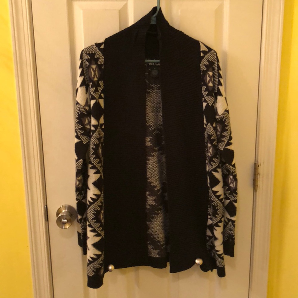 Wet Seal Black and White Cardigan